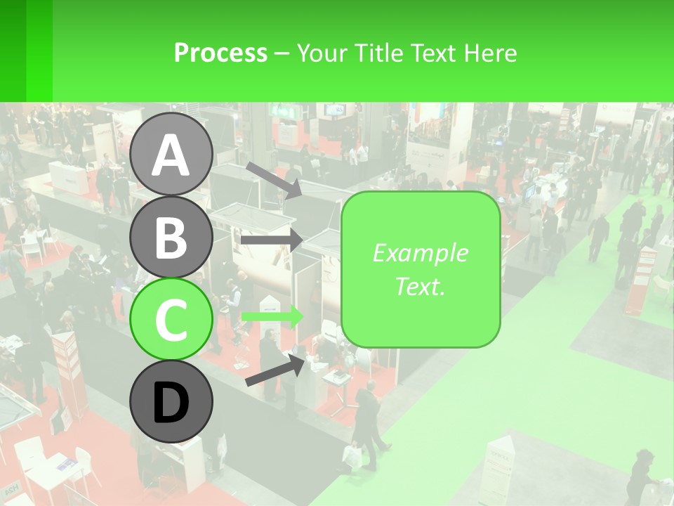 A Large Group Of People Standing Around A Booth PowerPoint Template