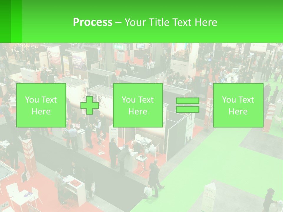A Large Group Of People Standing Around A Booth PowerPoint Template
