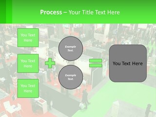 A Large Group Of People Standing Around A Booth PowerPoint Template