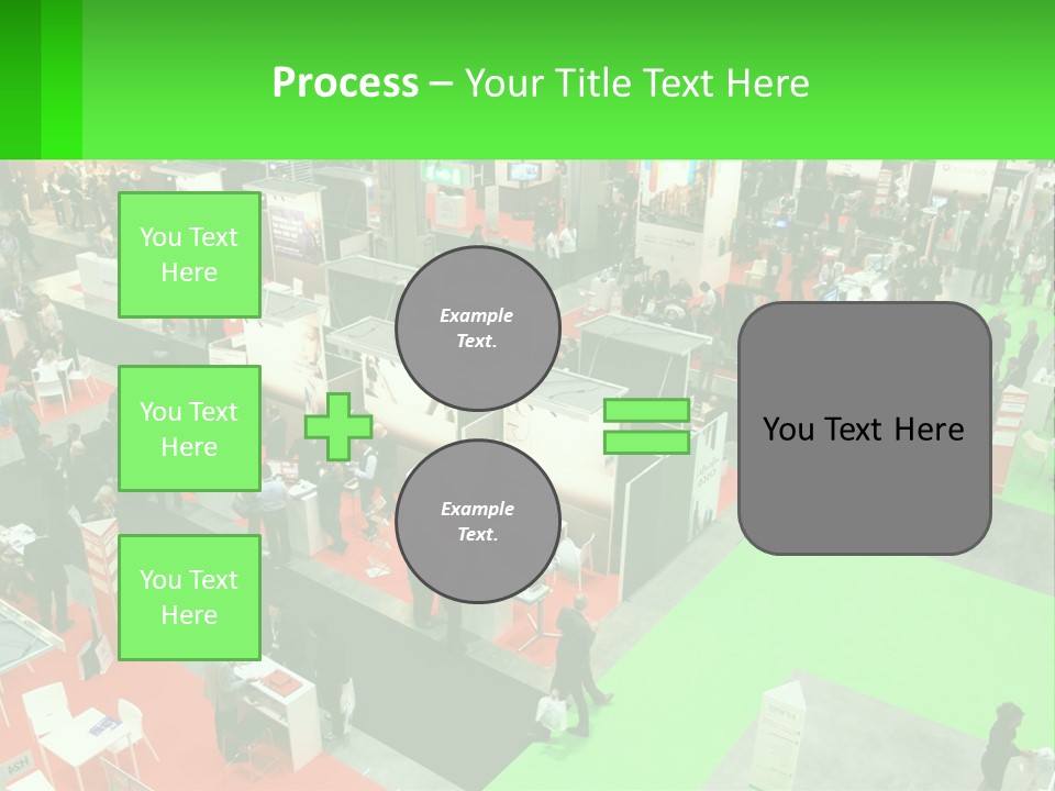 A Large Group Of People Standing Around A Booth PowerPoint Template