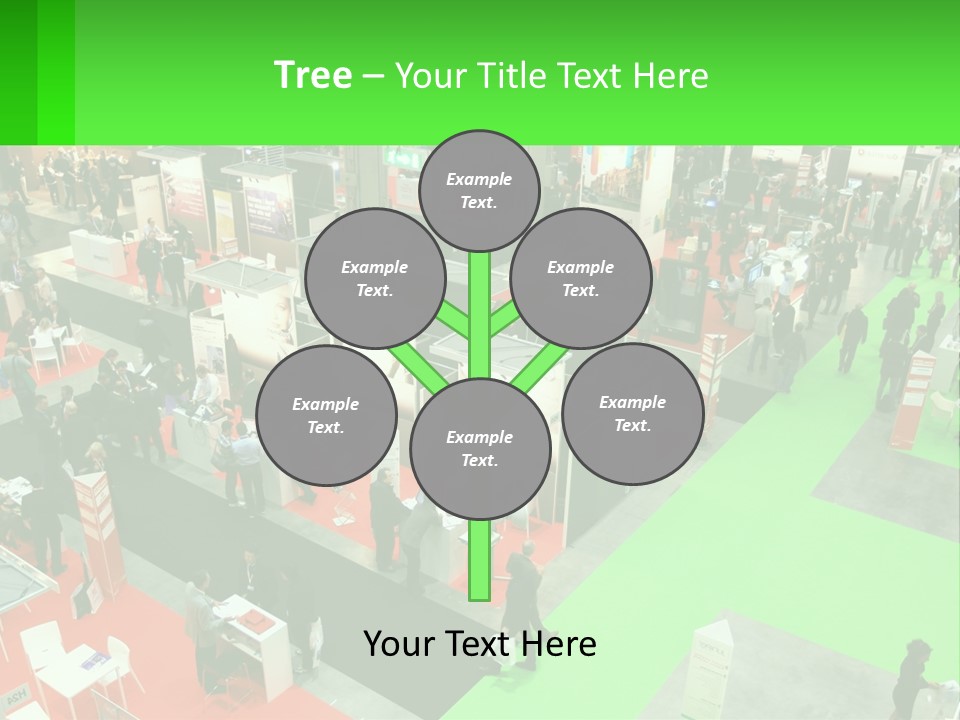 A Large Group Of People Standing Around A Booth PowerPoint Template