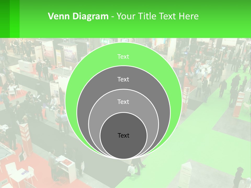 A Large Group Of People Standing Around A Booth PowerPoint Template