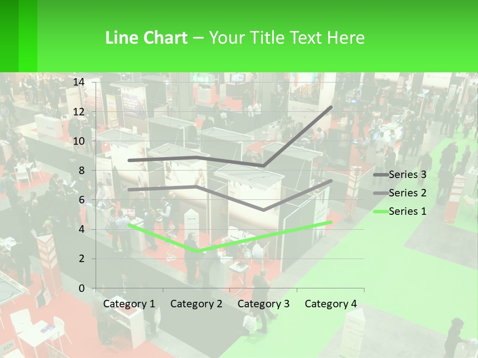 A Large Group Of People Standing Around A Booth PowerPoint Template