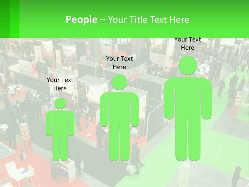 A Large Group Of People Standing Around A Booth PowerPoint Template