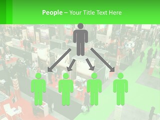 A Large Group Of People Standing Around A Booth PowerPoint Template