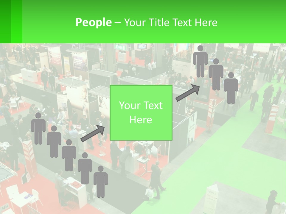 A Large Group Of People Standing Around A Booth PowerPoint Template