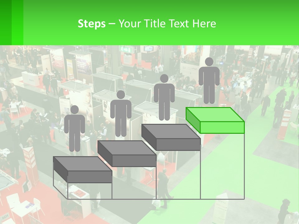 A Large Group Of People Standing Around A Booth PowerPoint Template