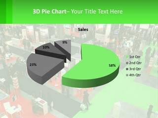A Large Group Of People Standing Around A Booth PowerPoint Template