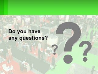 A Large Group Of People Standing Around A Booth PowerPoint Template