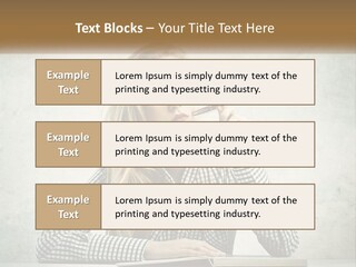 A Woman Sitting At A Table With A Pen In Her Mouth PowerPoint Template