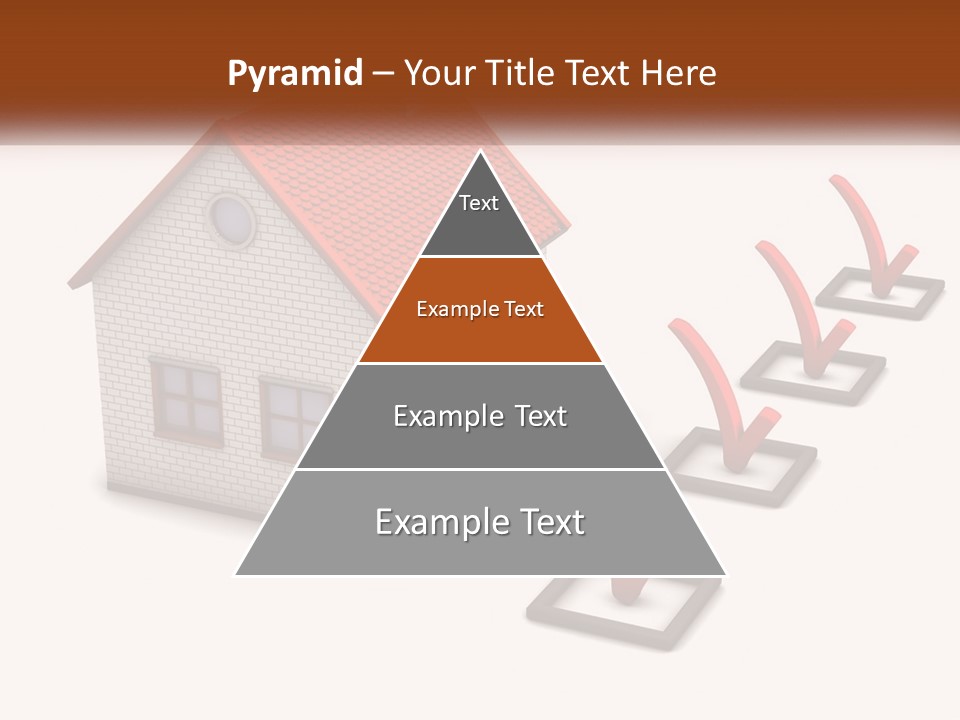 A House With A Red Roof And A Red Arrow Pointing To It PowerPoint Template