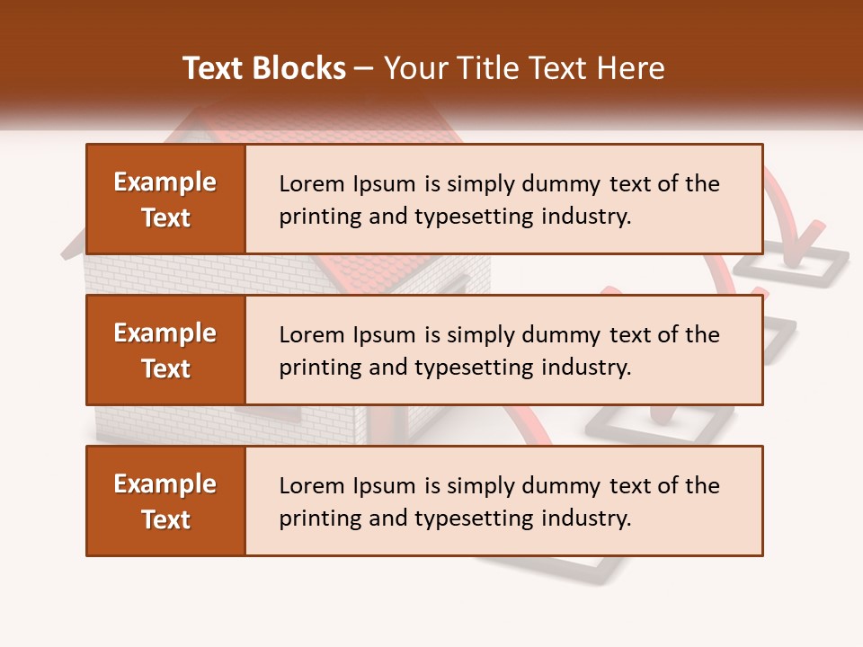 A House With A Red Roof And A Red Arrow Pointing To It PowerPoint Template