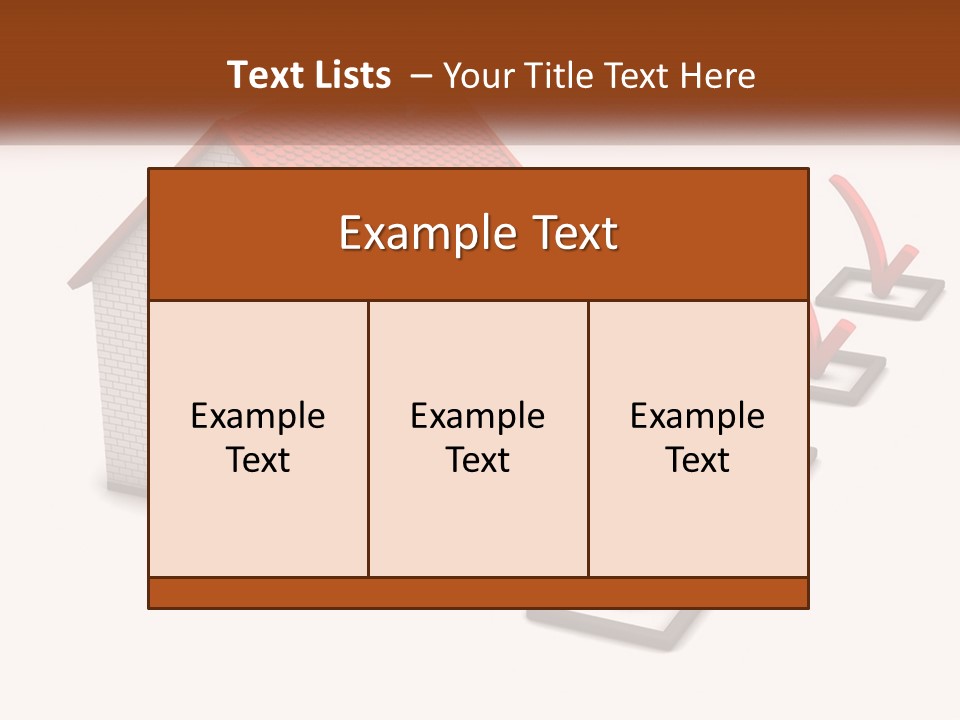 A House With A Red Roof And A Red Arrow Pointing To It PowerPoint Template