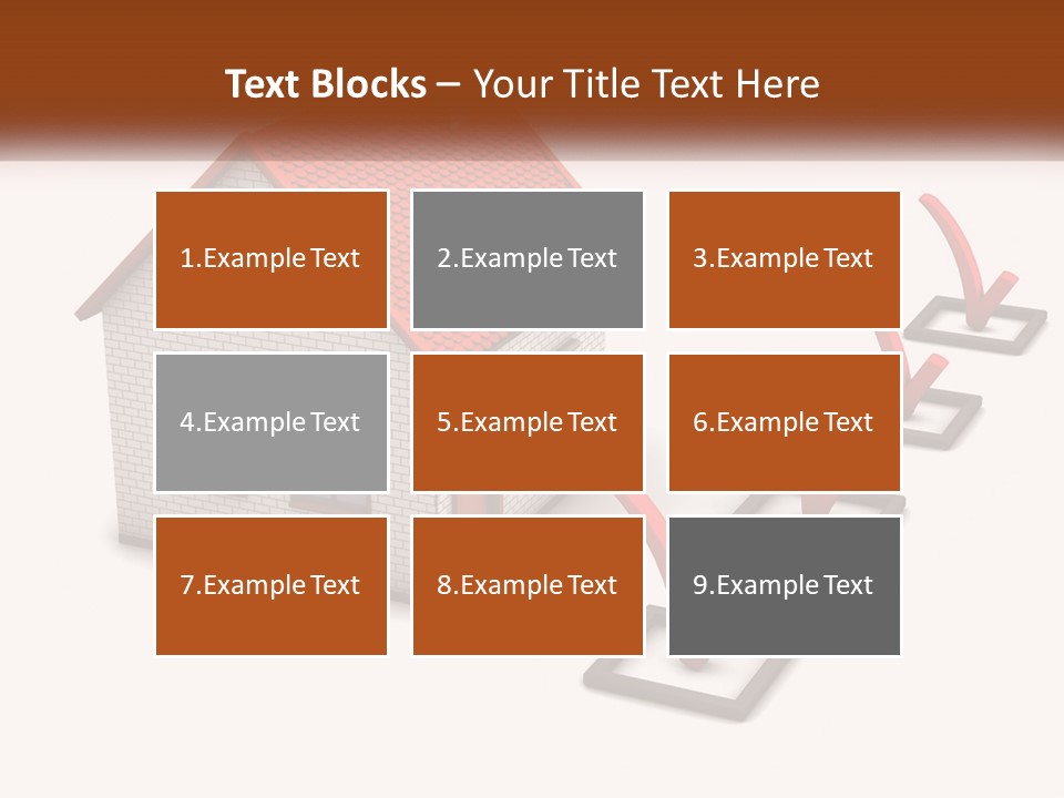 A House With A Red Roof And A Red Arrow Pointing To It PowerPoint Template