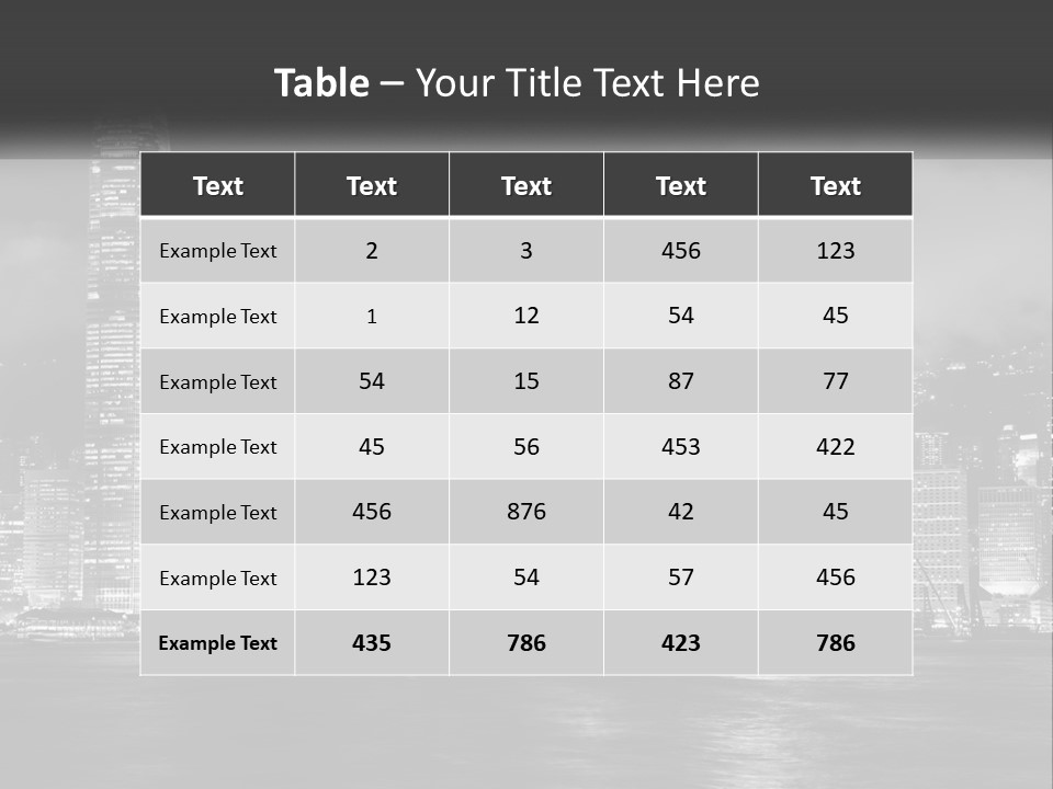 A Black And White Photo Of A City At Night PowerPoint Template