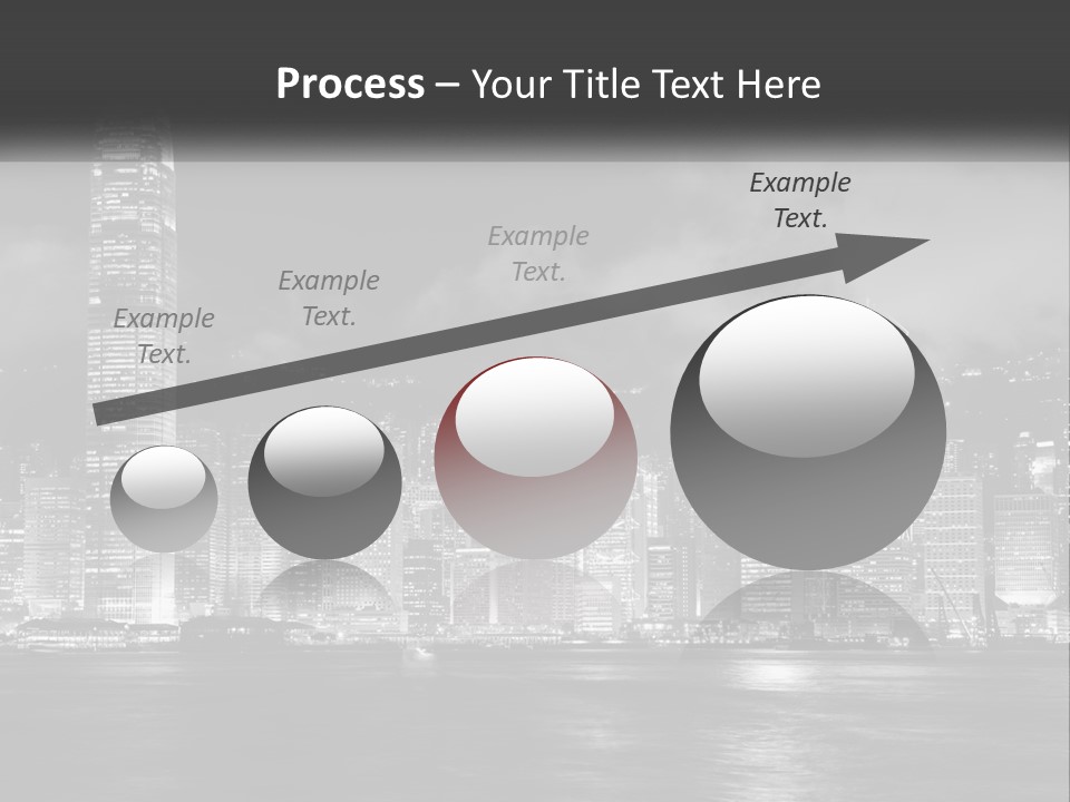 A Black And White Photo Of A City At Night PowerPoint Template