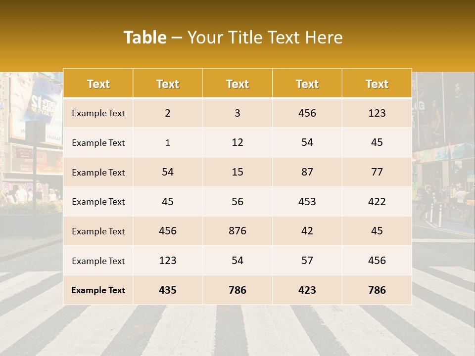 Two Taxi Cabs Driving Down A Busy City Street PowerPoint Template