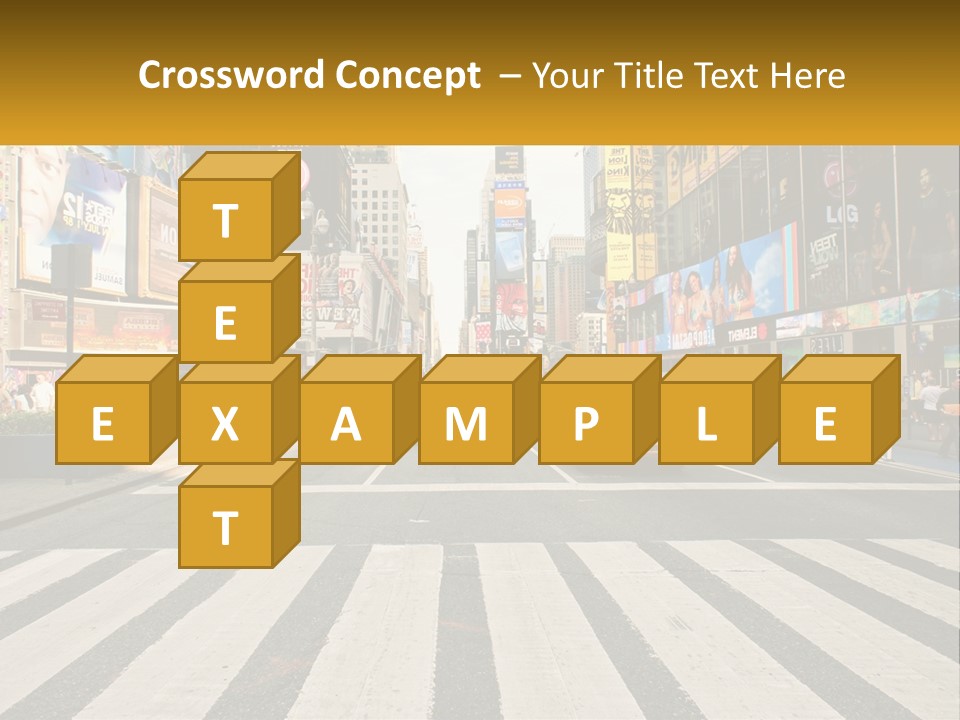 Two Taxi Cabs Driving Down A Busy City Street PowerPoint Template