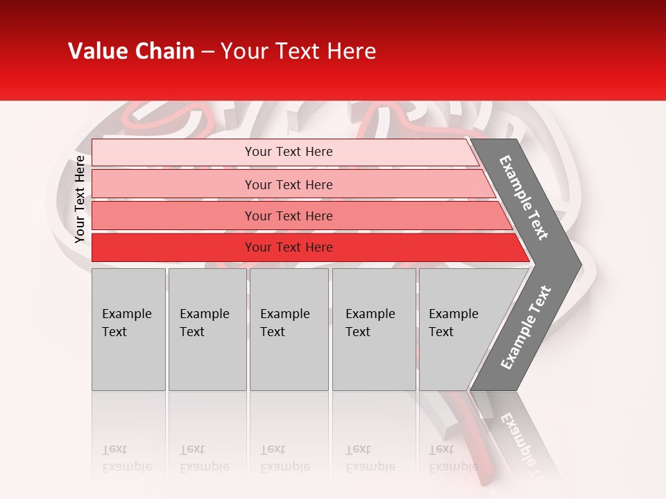 A Red And White Brain With A Red Banner PowerPoint Template
