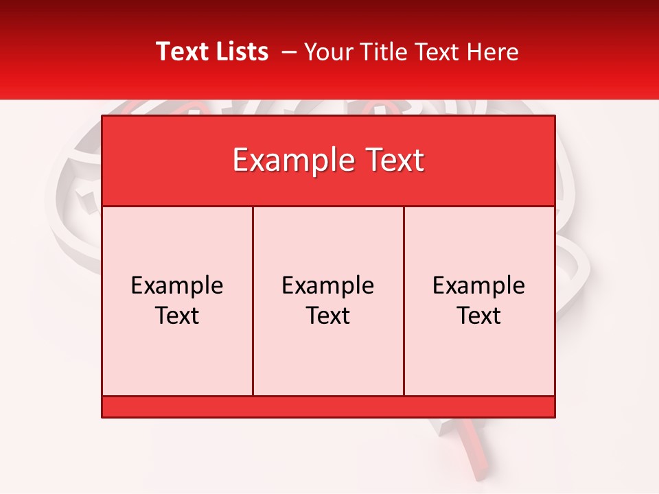 A Red And White Brain With A Red Banner PowerPoint Template