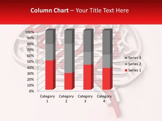 A Red And White Brain With A Red Banner PowerPoint Template