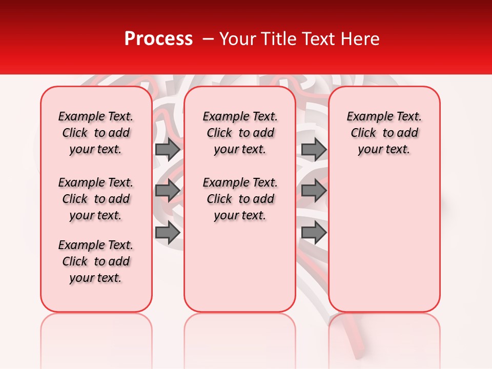 A Red And White Brain With A Red Banner PowerPoint Template
