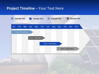 A Power Plant With Solar Panels In The Foreground PowerPoint Template