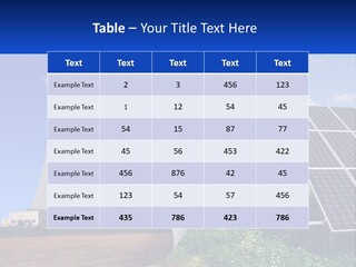 A Power Plant With Solar Panels In The Foreground PowerPoint Template