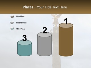 A Statue On Top Of A Pillar With A Golden Angel On Top PowerPoint Template