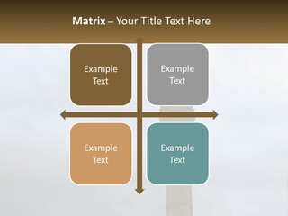 A Statue On Top Of A Pillar With A Golden Angel On Top PowerPoint Template