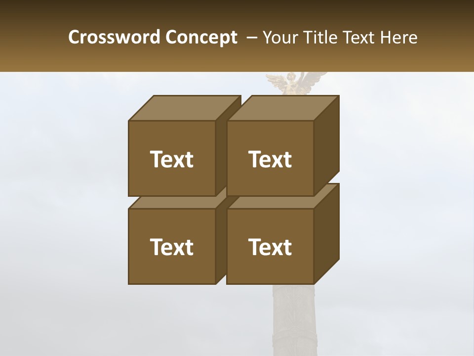 A Statue On Top Of A Pillar With A Golden Angel On Top PowerPoint Template