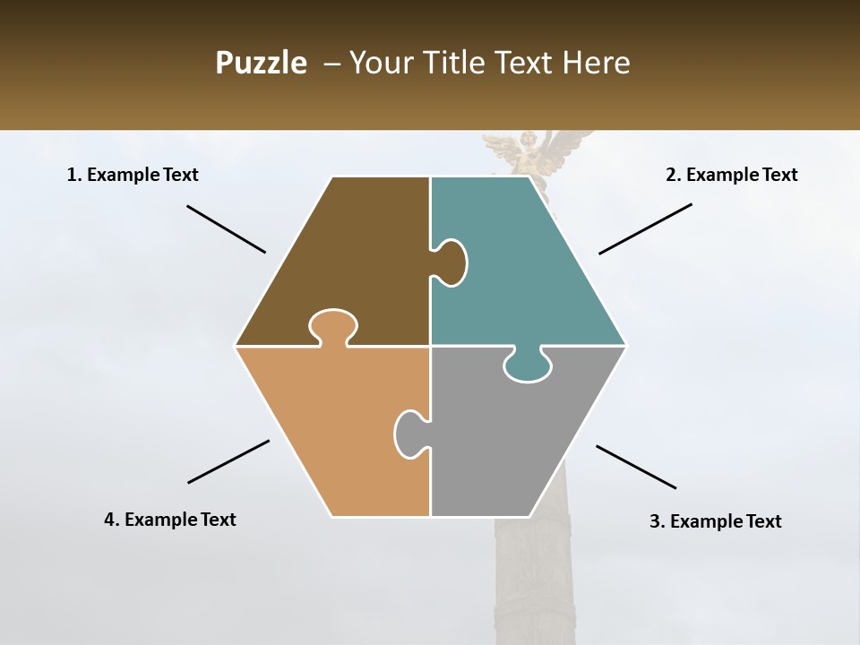 A Statue On Top Of A Pillar With A Golden Angel On Top PowerPoint Template