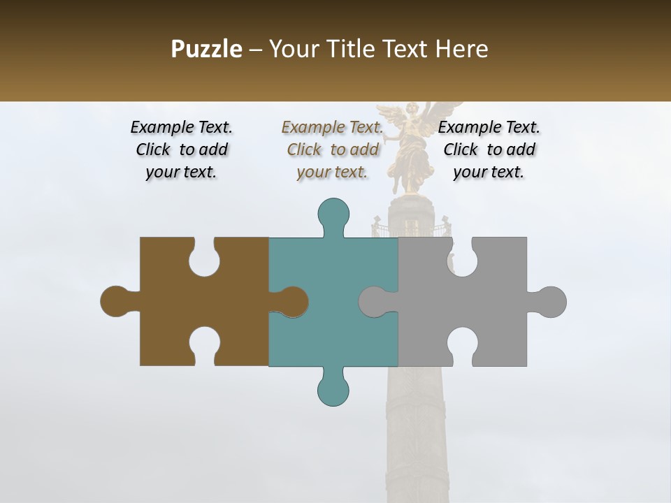 A Statue On Top Of A Pillar With A Golden Angel On Top PowerPoint Template