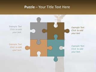 A Statue On Top Of A Pillar With A Golden Angel On Top PowerPoint Template