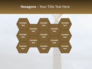 A Statue On Top Of A Pillar With A Golden Angel On Top PowerPoint Template