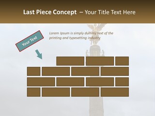 A Statue On Top Of A Pillar With A Golden Angel On Top PowerPoint Template