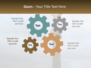 A Statue On Top Of A Pillar With A Golden Angel On Top PowerPoint Template