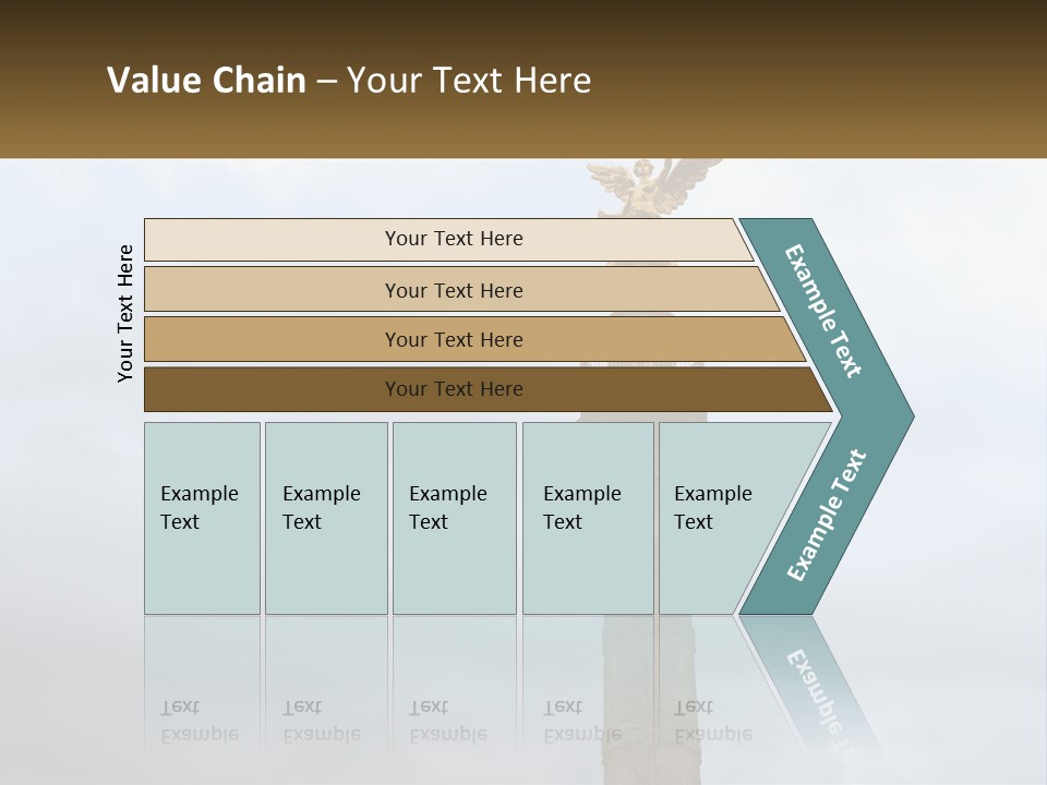 A Statue On Top Of A Pillar With A Golden Angel On Top PowerPoint Template