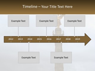 A Statue On Top Of A Pillar With A Golden Angel On Top PowerPoint Template