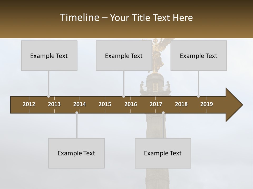 A Statue On Top Of A Pillar With A Golden Angel On Top PowerPoint Template