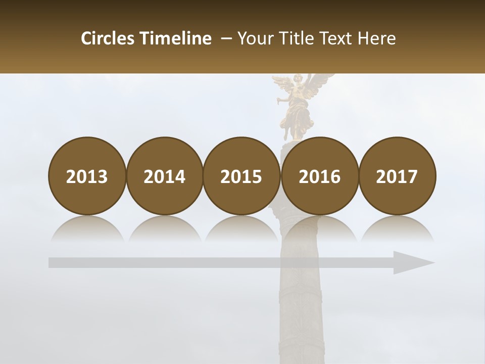 A Statue On Top Of A Pillar With A Golden Angel On Top PowerPoint Template