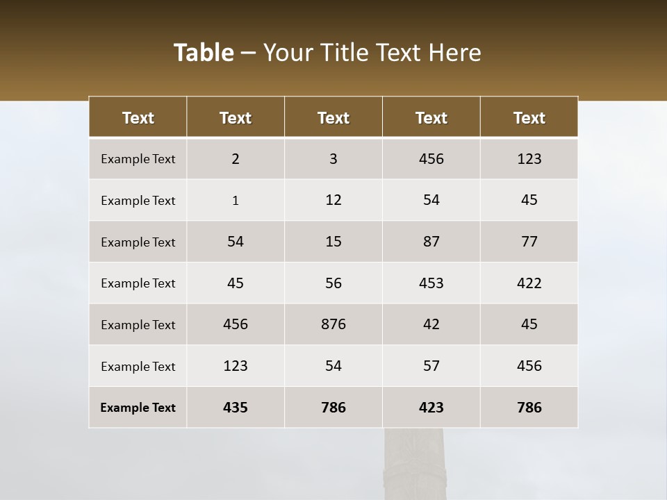 A Statue On Top Of A Pillar With A Golden Angel On Top PowerPoint Template