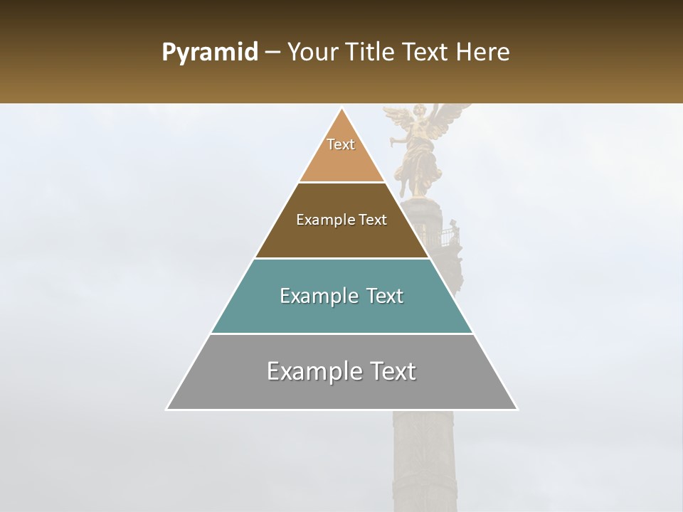 A Statue On Top Of A Pillar With A Golden Angel On Top PowerPoint Template