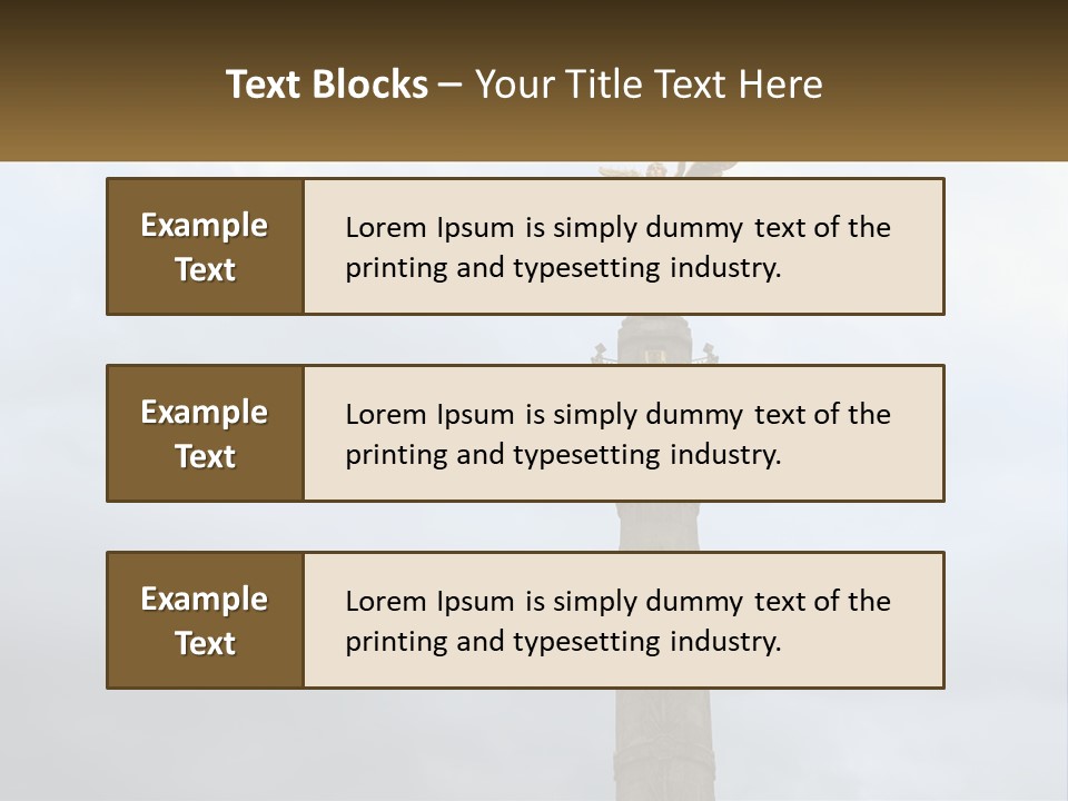 A Statue On Top Of A Pillar With A Golden Angel On Top PowerPoint Template