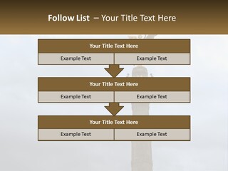 A Statue On Top Of A Pillar With A Golden Angel On Top PowerPoint Template