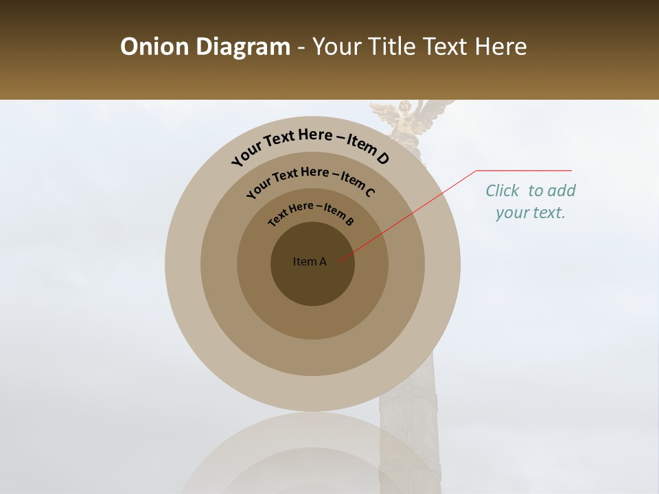 A Statue On Top Of A Pillar With A Golden Angel On Top PowerPoint Template