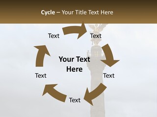 A Statue On Top Of A Pillar With A Golden Angel On Top PowerPoint Template