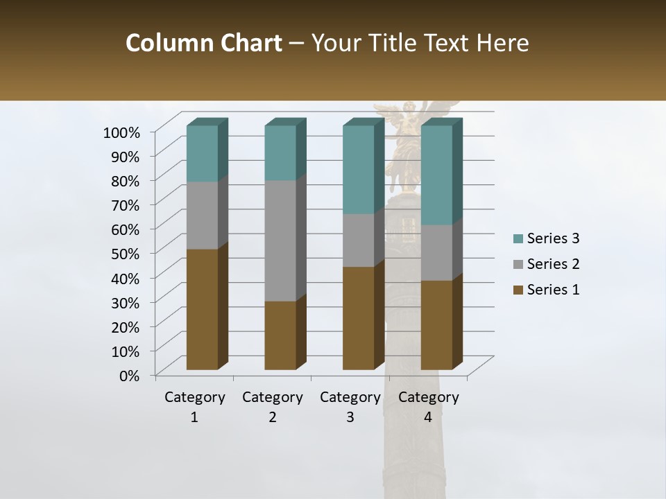 A Statue On Top Of A Pillar With A Golden Angel On Top PowerPoint Template