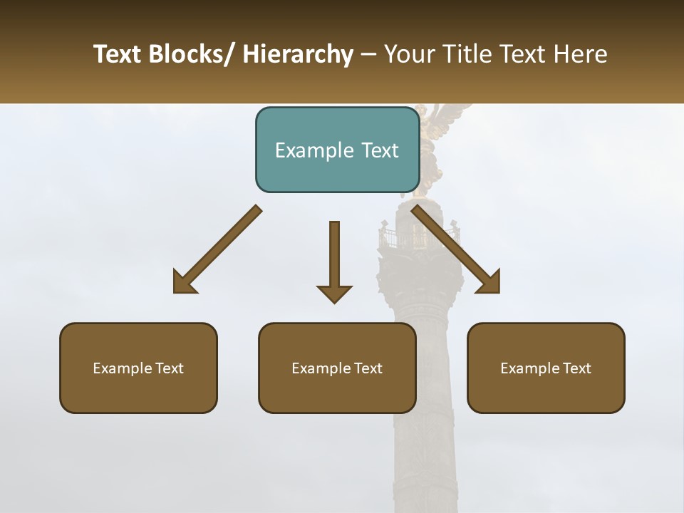 A Statue On Top Of A Pillar With A Golden Angel On Top PowerPoint Template