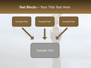 A Statue On Top Of A Pillar With A Golden Angel On Top PowerPoint Template